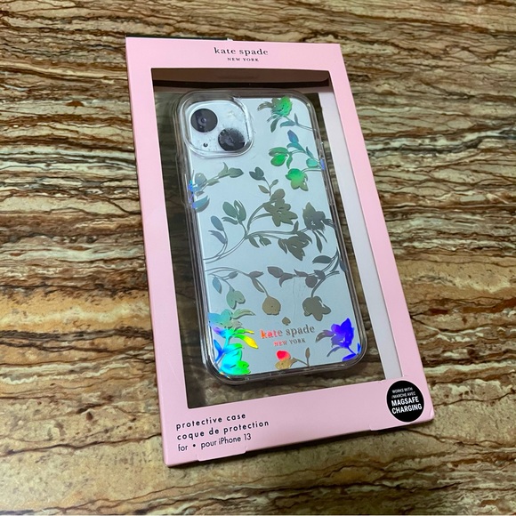 Kate Spade Phonecase Apple iPhone 13 Floral iridescent Foil Phone case cover